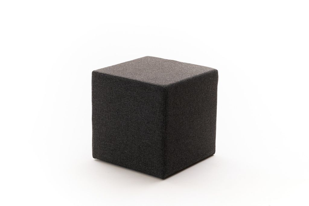 Puff, szögletes, szövet, sötétszürke - Butopêa akciós termékkép 1